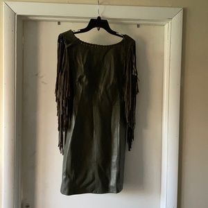Green Leather dress